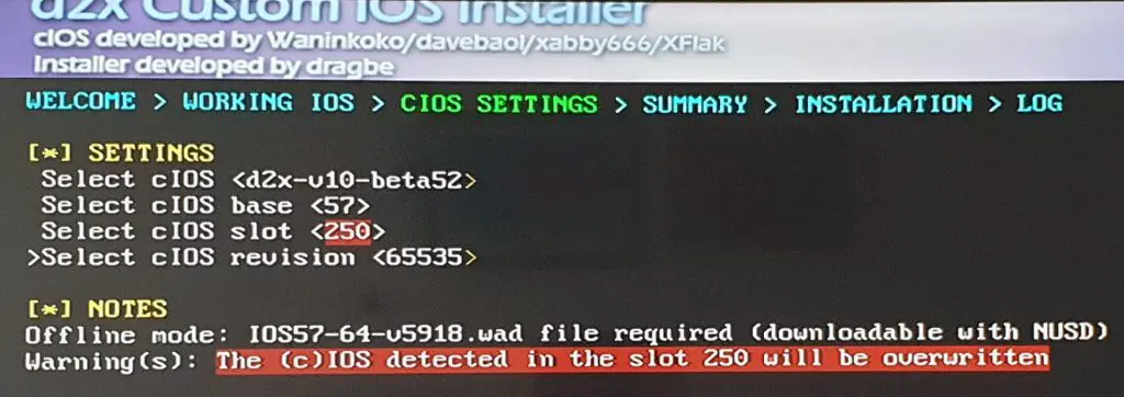 d2x cIOS installer d2x-v10-beta52