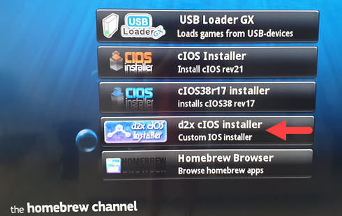 d2x cIOS installer Homebrew