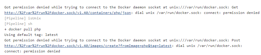 docker.sock permission denied