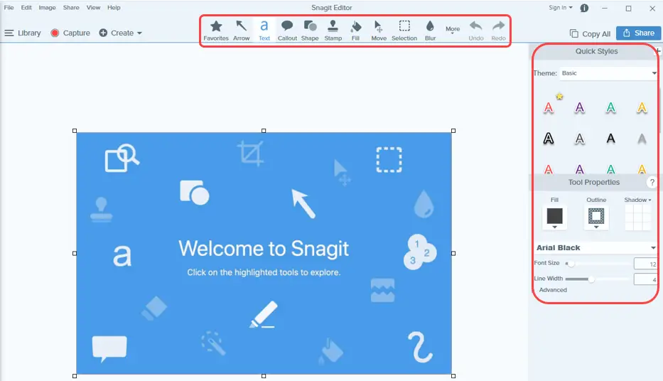 Snagit UI easy simple